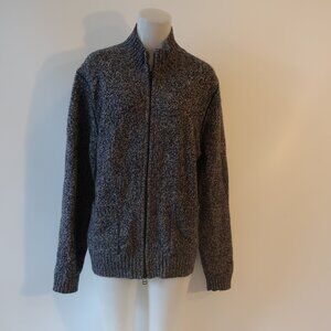 Mens Jack Spade Blue, Gray Full Zip Cardigan Sweater Sz XL *